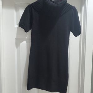 Short black sweater dress